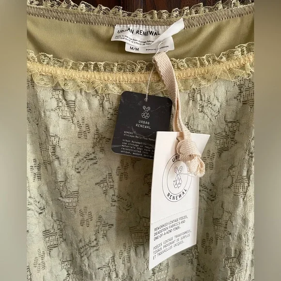 Urban Renewal Light Green Stretch Lace Mini Dress - Picture 5 of 8